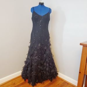 Black couture gown